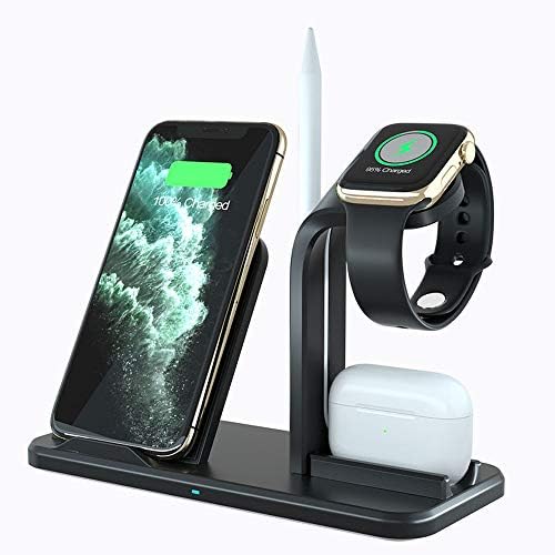 Wireless Charger, 3 in 1 Fast Charging Stand Station Compatible for