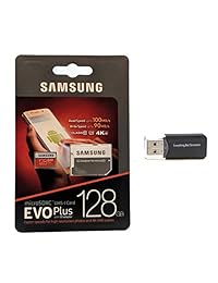 Samsung Galaxy S9 Tarjeta de memoria 128 GB Micro SDXC Evo Plus Clase 10 UHS-1 S9 Plus, S9 +, teléfono celular Smartphone con todo lo pero Stromboli (TM) Lector de tarjetas (mb-mc128)