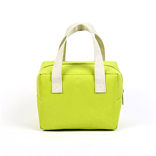 La moriposa New Cute Oxford Fabric Insulated Lunch Bag Storage Bag (Green)