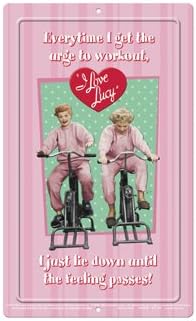 Unforgettable Licensing I Love Lucy Workout Mini Tin Sign