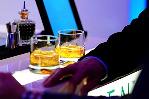 VinoYes Whisky Steine in Gold mit UNTERSETZER – 8 Wiederverwendbare Kühlsteine als Geschenk-Set in edler Verpackung… – Bild 8