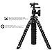 LOHA Flexible Camera Tripod for DSLR, Mirrorless and SLR Cameras - Ball Head Bundle, Bendable Leg Support