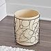 iDesign Twigz Metal Wire and Plastic Wastebasket Trash Can Garbage Can for Bathroom, Bedroom, Home Office, Kitchen, Patio, Dorm, College, Vanilla Tan and Bronze