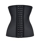 FeelinGirl Women's Waist Training Cincher Underbust Corset Body Shaper (4XL, Black)
