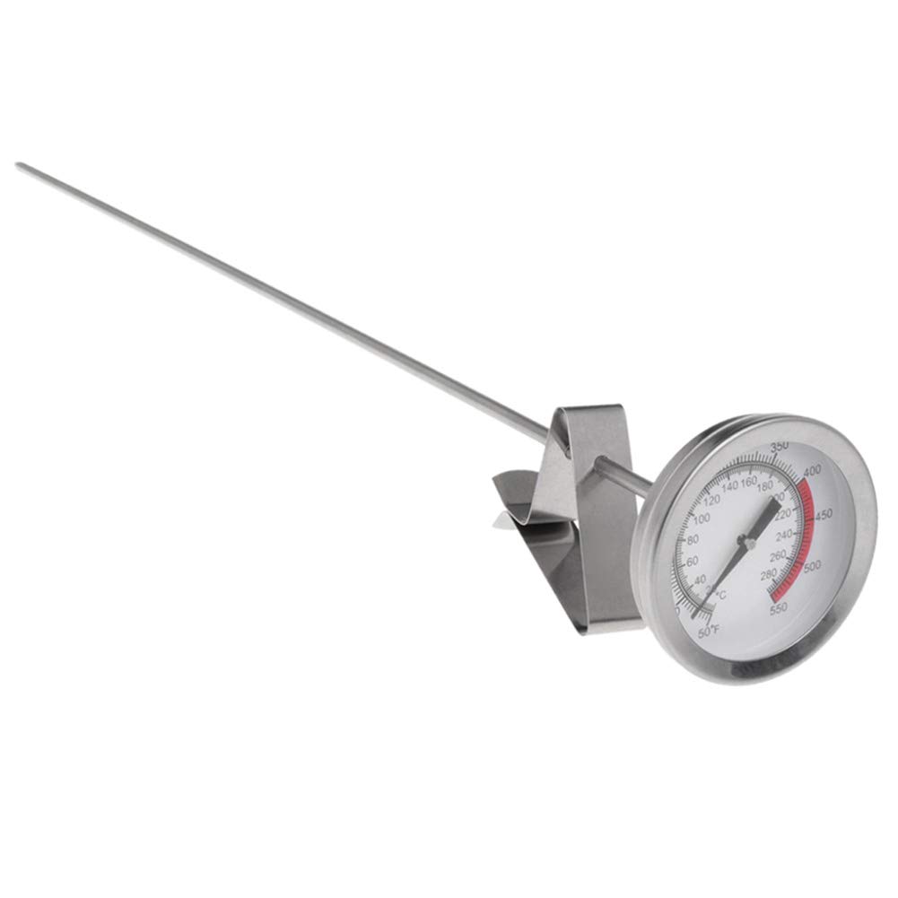 TBEONE Stainless Steel Deep Frying Thermometer, Analog Display, 50-550°F, Adult, Indoor Use, Cooking Thermometer