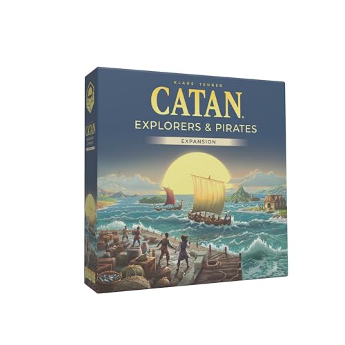 CATAN Explorers & Pirates Board Game Expansion (6th Edition) Embark on New Adventures, Strategy Game for Kids & Adults, Ages 12+, 3-4 Players, 90 Minute Playtime, Made by Catan Studio