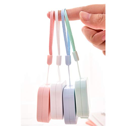 Scettar 4 Pack Soft Tape Measure, 4 Colors,60 inch,1.5m, Push Button Tape, Body Measuring Soft Retractable for Sewing Double-Sided Tailor Cloth Ruler, for People Who are on Diet