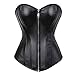 Kranchungel Women's Punk Rock Faux Leather Corset Retro Goth Waist Cincher Basque Bustier