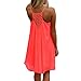 FUNOC Women's Summer Casual Sleeveless Evening Party Beach Dress Short Mini Dress