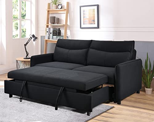 ERYE 3 in 1 Upholstered Futon Loveseat Convertible