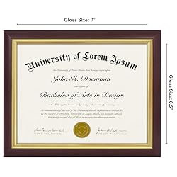 Americanflat Ornate 8.5x11 Diploma Frame in