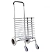 #1 Heavy Duty & Super Lightweight Aluminum Fold-able Shopping Cart Push Trolley Dolly for Groceries & Laundry - New Design Only 7 lbs