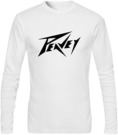 Yuanfang Nong Mens Long Shirts,Diy Peavey brand logo Tshirt XL White