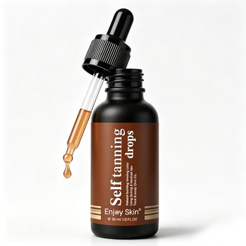 30ml Self Tanning Drops, Self Tanning Drops, Tan Shine for All Skin Types, Custom Tan, a Sunless Tanning Effect(Brown)