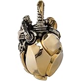COPPERTIST.WU Mechanical Heart Pendant Necklace - Beating Heart Jewelry Steampunk Halloween Fidget Gift for Men Women