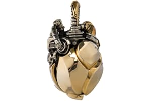 COPPERTIST.WU Mechanical Heart Pendant for Necklace - Beating Heart Jewelry Steampunk Halloween Fidget Gift for Men Women