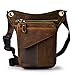 Hebetag Vintage Leather Waist Pack Drop Leg Bag for Men Women Belt Bumbag Multi-Purpose Motorcycle Bike Outdoor Sports Tactical Cycling Riding Hiking Camping
