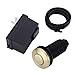SINKINGDOM Garbage Disposal Air Switch Kit with with Long Button, Champagne Bronze (Brass Cover)
