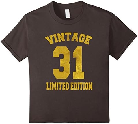 unisex-child Vintage 1931 Limited Edition T-Shirt 86th Birthday Gift Tee 10 Asphalt