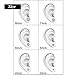 Paxuan 6 Pairs Mens Womens Stainless Steel Silver Black Round Clear Cubic Zirconia Stud Earrings Set (3-8mm) (Silver)