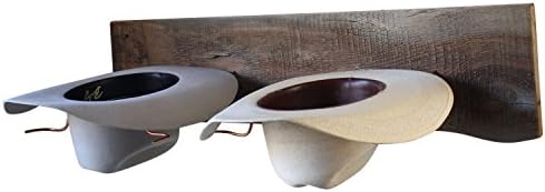 Cowboy Hat Rack- Two Hat - Rustic Reclaimed Barnwood and Copper