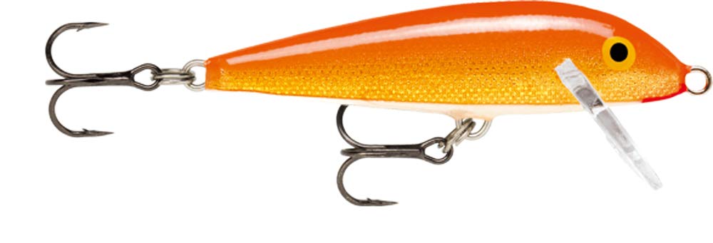 Rapala CountDown Lure with Two No. 7 Hooks, 1.5-2.4 m Swimming Depth, 7 cm Size, Gold Fluorescent Red