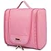 tuowan Hanging Toiletry Bag Travel Cosmetic Makeup Kit Organizer for Women Men Large (Pink (2 side pockets))