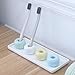 Airmoon Mini Ceramics Handmade Couple Toothbrush Holder Stand for Bathroom Vanity Countertops