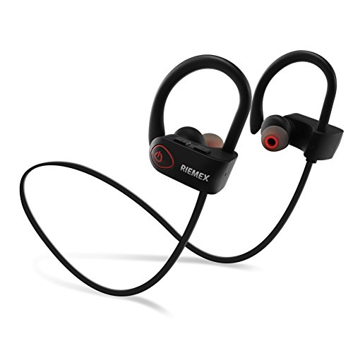Bluetooth Headphones sport with microphone, Best Wireless Riemex Earphones Mic IPX7 Waterproof IPX7 HD Stereo Earbuds for Running Workout Gym 8 HOURS Battery Noise Cancelling Headsets - Thumbnail 3