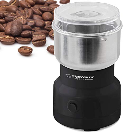 Elektrische Kaffeemühle | Kaffeemühle 100W | Kaffeebohnen Nüsse, Gewürz, Getreide | Mühle mit Edelstahlmesser | 50g…