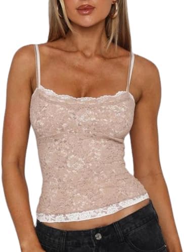 SOLILOQUY Sexy Halter Lace See Through Crop Top for Women Summer