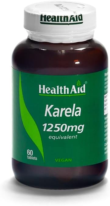 HealthAid Karela Extract 1250mg 60 Tablets - Dietary Supplement