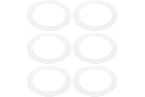 PATIKIL 3.8" ID 5.2" OD Plastic Trim Ring, 6 Pcs Ceiling Light Goof Rings Matte Circular Light Cover Lighting Fixture for Cei