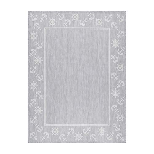 Camilson-Outdoor-Rug-Modern-Area-Rugs-for-Indoor-and-Outdoor-patios-Kitchen-and-Hallway-mats-Washable-Outside-Carpet-8x10-Anchor-Grey-White Camilson Outdoor Rug - Modern Area Rugs for Indoor and Outdoor patios, Kitchen and Hallway mats - Washable Outside Carpet (8x10, Anchor - Grey / White)