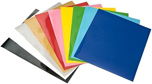 Heat Transfer Vinyl Bundle - Optimo Craft 12 x 10" 10 Sheet Multi-Color Starter Bundle - HTV - Iron-On
