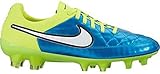 Nike Womens Tiempo Legend V FG Soccer Cleat (Blue Lagoon, Volt)