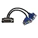 BQLZR DVI-Male DVI-I to VGA Female Monitor Video Splitter Adapter Cable for Duplicating Images,Only Divider Line Can be Used at a Time