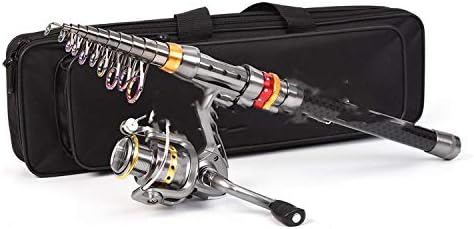 Old street Telescopic Fishing Rod Reel Combo Set Carbon Fiber Fishing Rod Pole + Spinning Reel + Fishing Bag for Vara de Pesca