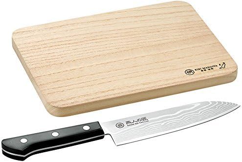 Swallow's Takumi "Kasumi sink" Santoku knife 170mm & paulownia cutting board ETK-2000