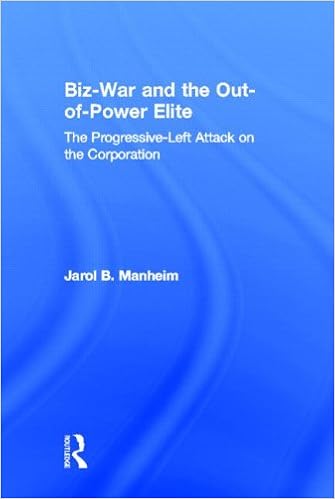 Amazon Com Biz War And The Out Of Power Elite The Progressive Left Attack On The Corporation Manheim Jarol B Books