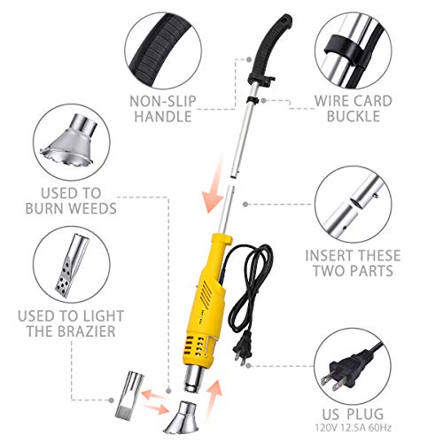 NASUM Weed Burner, 1500W Electric Weed Burner, Electric Thermal Weeder