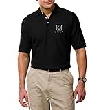 Embroidery Uber logo Polo Shirt, Custom Professional Uber Driver Clothing, Black Polo Shirt (XL)