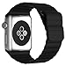 Apple Watch Band, JETech 42mm Genuine Leather Loop with Magnet Lock Strap Replacement Band for Apple Watch 42mm All Models No Buckle Needed (Leather Loop - Black)