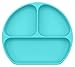 Silicone Suction Plates for Babies, Stick to High Chair Trays and Table, Divided Baby Dishes, Perfect Kids Plates, BPA Free