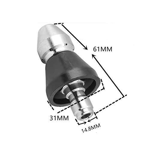 Millie Pressure Washer Sewer Jetter Nozzle with Stainless Steel