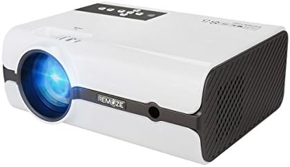 Remoze LED Projector 1200 Lumens Multimedia Home Theater Video Projector Supporting 1080P HDMI USB SD Card VGA AV for Home Cinema TV Laptops Games Smartphones iPad