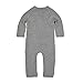 Burt's Bees Baby 'baby-boys' Romper Jumpsuit, 100% Organic Cotton One-piece Coverall and Toddler Footie, Quilted Heather Grey, Newborn US