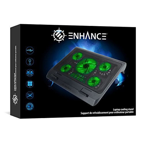 ENHANCE Gaming Laptop Cooling Pad Stand With LED Cooler Fans