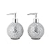 WHOLE HOUSEWARES | Glass Mosaic Hand Soap Dispenser for Bathroom | Lotion Bottle for Kitchen, Bathroom with Chrome Plated Plastic Pump |14 Ounce Set of 2 (Silver)