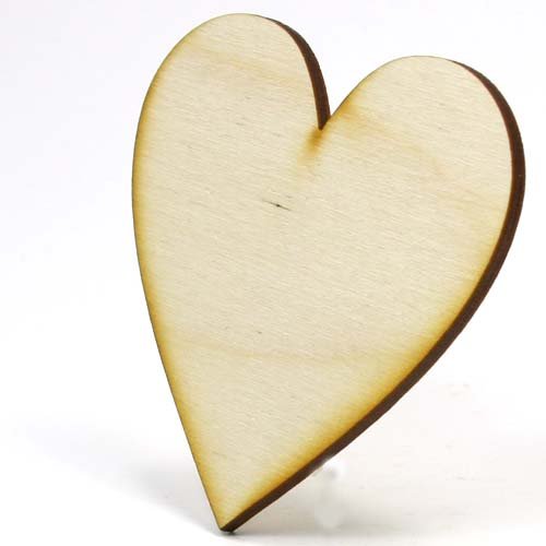 Mylittlewoodshop - Pkg of 3 - Heart - 3 inches by 3 inches and 1/8 inch thick unfinished wood(LC-HART75-3)
